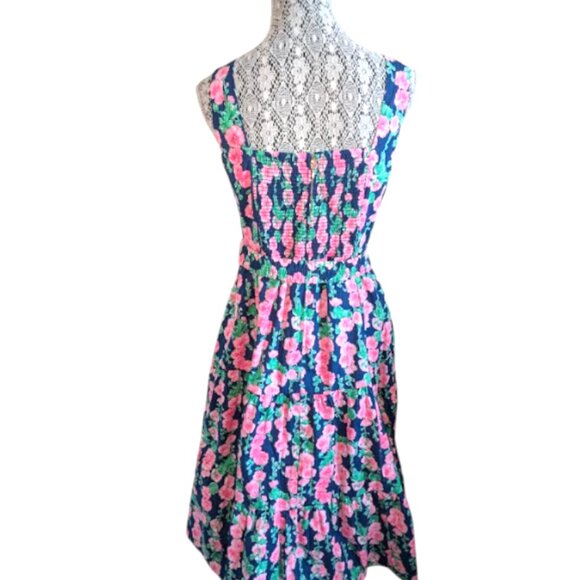 HTF NWT Lilly Pulitzer McKinnon Midi Dress Oyster Bay Blue De Vine Size 16 - Picture 12 of 13